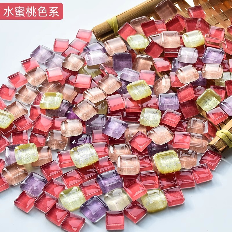 200克diy多元闪粉马赛克集合水晶自由石玻璃儿童手工材料颗粒|undefined