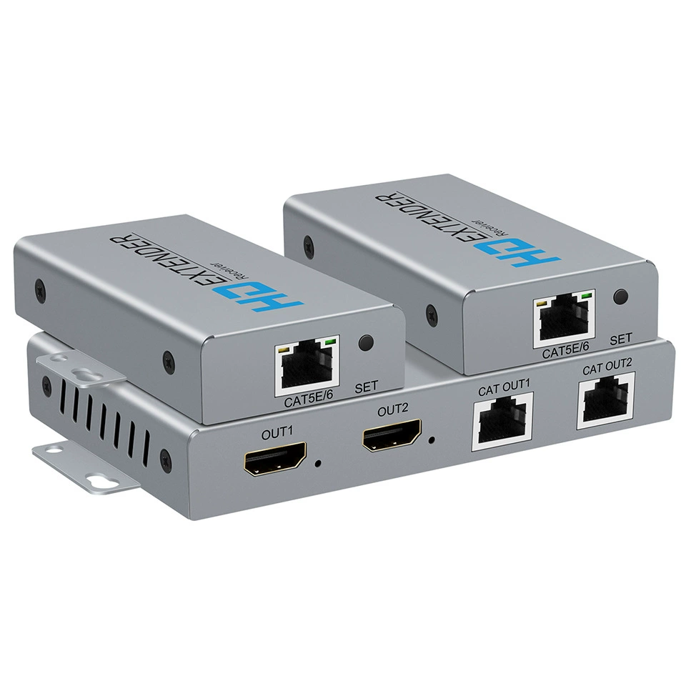 HDMI Extender Splitter 50M 1080P 1*2 HD extender four -mouth seven port distribution