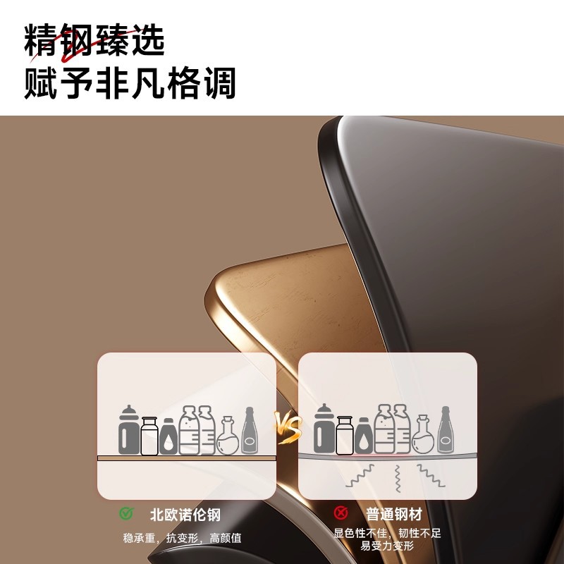 Estante de metal ligero de lujo estante de piso doméstico estante de escritorio estante de decoración de partición estante de exhibición creativa multicapa