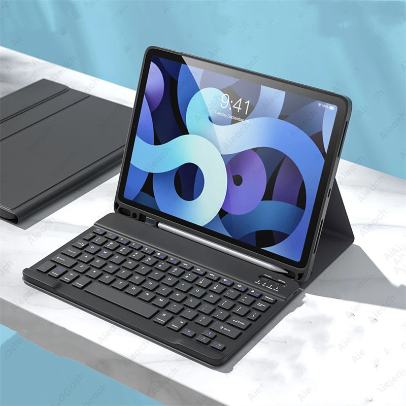 For iPad 2021 10.2 Bluetooth keyboard case 9.7 pen slot Pro11 keyboard Air54 protective case Mini6