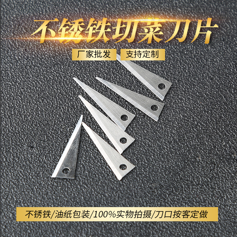 厂家三角形切菜刀片 食品切割机械刀片 不锈铁420异形刀片