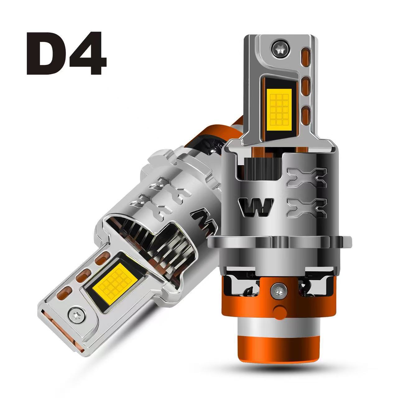 Fábrica directa E68 aleación de zinc galvanizado de plata serie D automóvil condujo faro de luz LED brillante transformación de bombillas LED universales