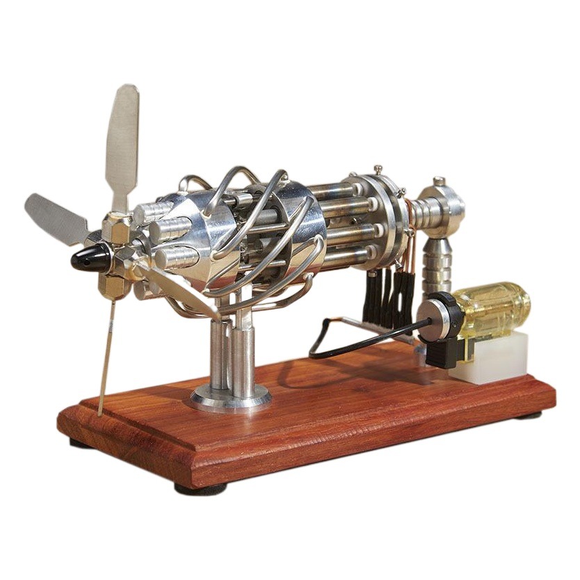 Xuanke 16 placa oblicua Stirling motor modelo externo turbina de gas juguetes físicos educativos novela tecnología creativa regalos