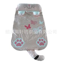 猫咪立体造型儿童卡通睡袋冬季加厚夹棉幼儿园宿舍防踢被折叠收纳
