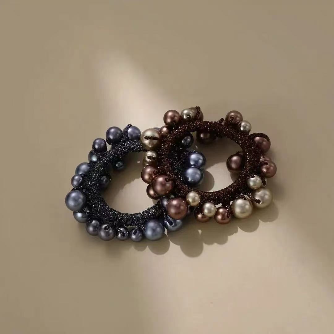 Hair Tie, Elastic Band, Pearl Headband, High-elasticity Ring, Handmade Rope, Dual-use Bracelet, High-end Hair Ring_voghion.com