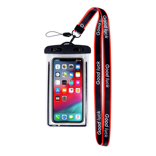 Mobile phone waterproof bag, luminous diving protective cover, swimming float, water park, water play, widened lanyard, factory direct sale