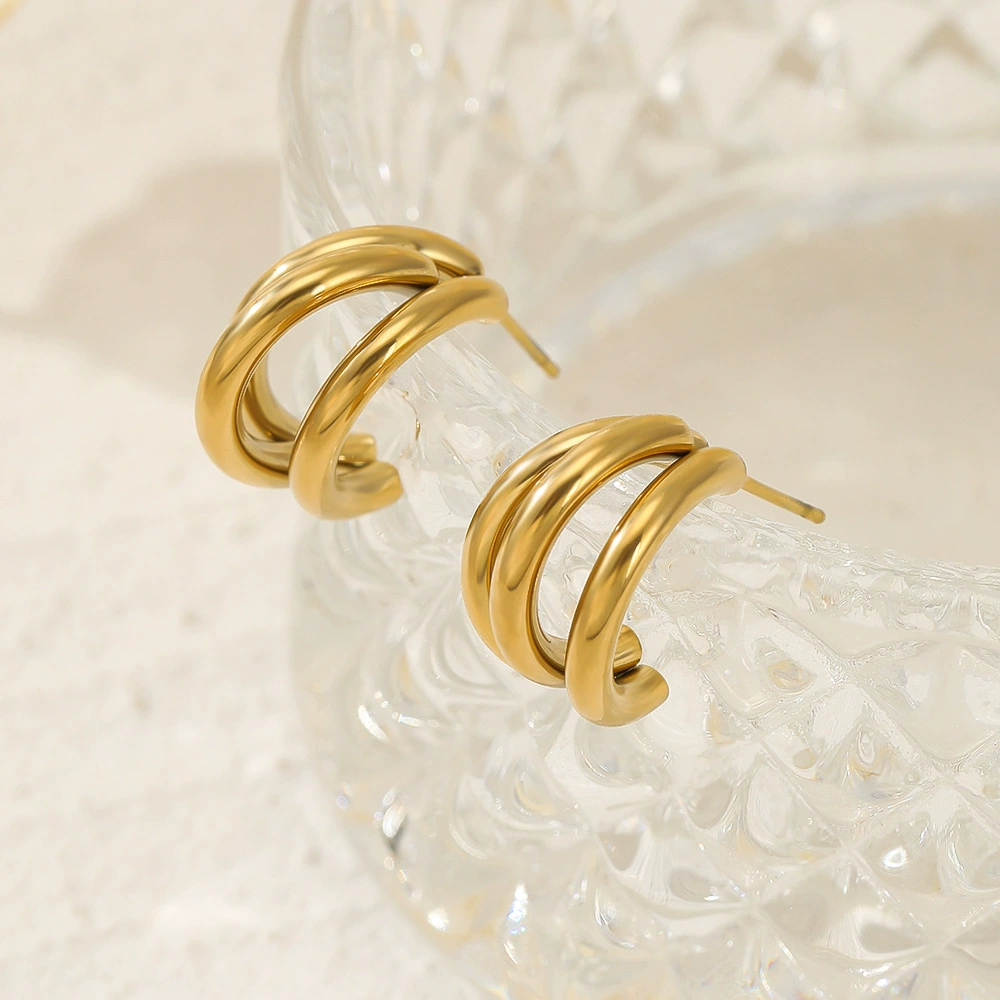 Серьги, товары Южной Кореи, ювелирная нержавеющая сталь, стиль Chanel, стиль высокого качества, (跨境贸易)