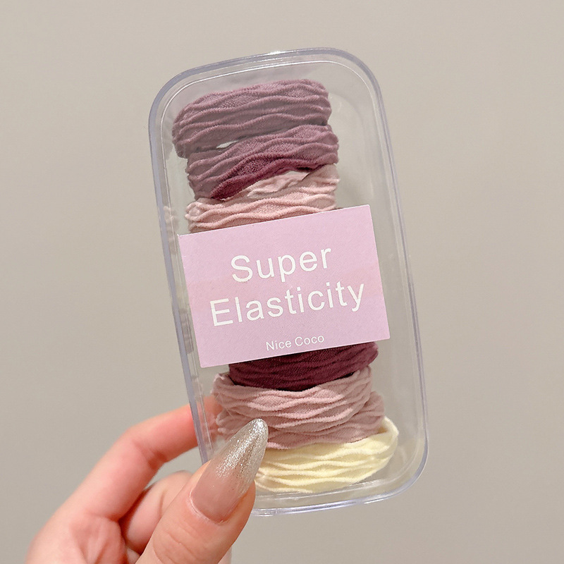Ligas para el cabello de alta elasticidad de tela resistentes para mujer