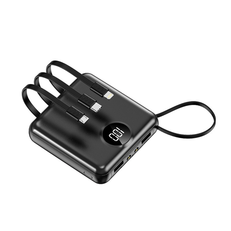 Fuente de alimentación portátil con lámpara LED 20000 mAh al aire libre bolsa de carga portátil con su propio cable para compartir cuatro líneas de gran capacidad