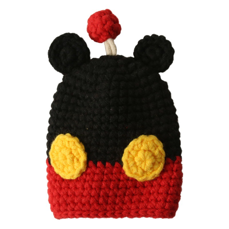 Cartoon Handmade Knitted Key Bag Cute Car Key Protective Cover Wool Crocheted Finished Product