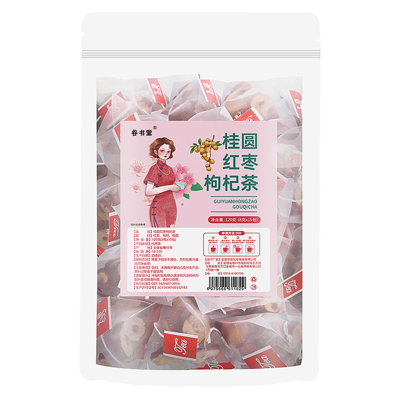 龍眼、赤いナツメヤシ、クコ茶、女神の花茶配合、クコ茶、気血、外観代替ハーブティー、龍眼、赤いナツメヤシ茶|undefined
