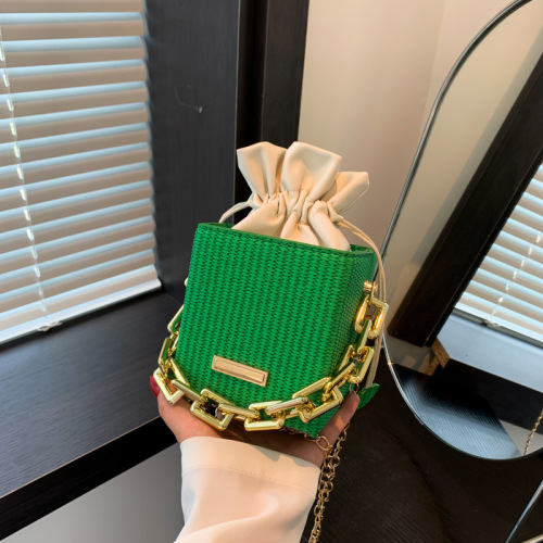 Casual Crossbody Bag Popular Chain Bag Women's Fashion New Bucket Bag  Autumn Niche Simple Shoulder Bag