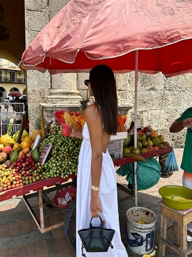 2025 Spring Solid Color Strap Dress Simple Everyday A-line Skirt High-waist Backless Dress for Women