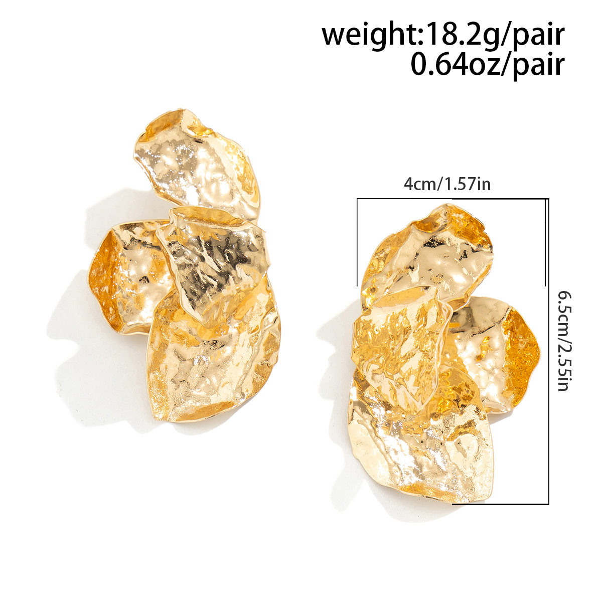 35g Weight Vacuum Plating Gold Plating Process Iron Ear Needle Material Drop Earrings Classification 1 Pair Quantity Casual, Street Occasion Metal Material Water Droplets, Heart Shape Pattern Women's Gender Plating Design Exaggerated, Simple Style Style 1 Pair Exaggerated Simple Style Water Droplets Heart Shape Plating Metal Drop Earrings 39