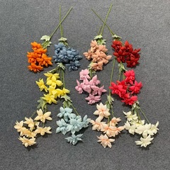 Cross-border wholesale wedding floral arrangement, flower arrangement, floor arrangement, 6-head evening face artificial flowers, fake flowers, silk flowers