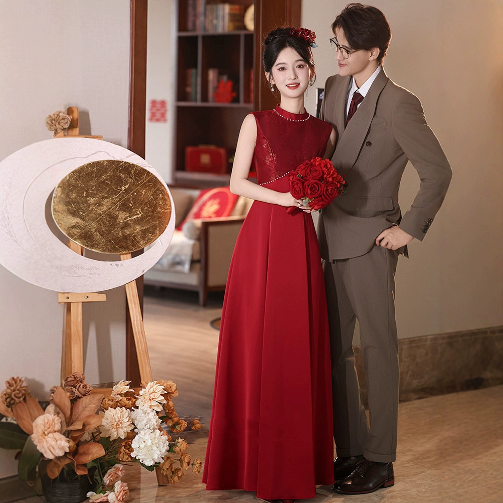 Bridal Toast Dress 2026 New Style New Chinese High-End Wedding Engagement Banquet Dress for Women, Elegant and Classy