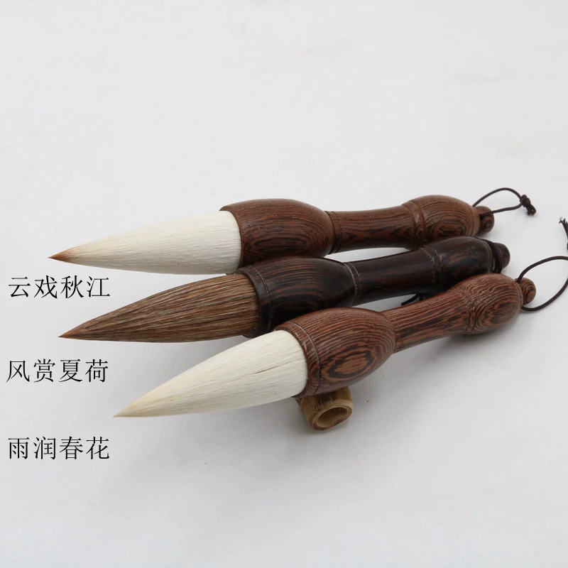 Xunyixuan куриное крыло деревянное большое ведро ручка волк волосы лифтинг ведро куплет большой персонаж письмо кисть Весна куплет фу персонаж письмо кисть список книга большой персонаж