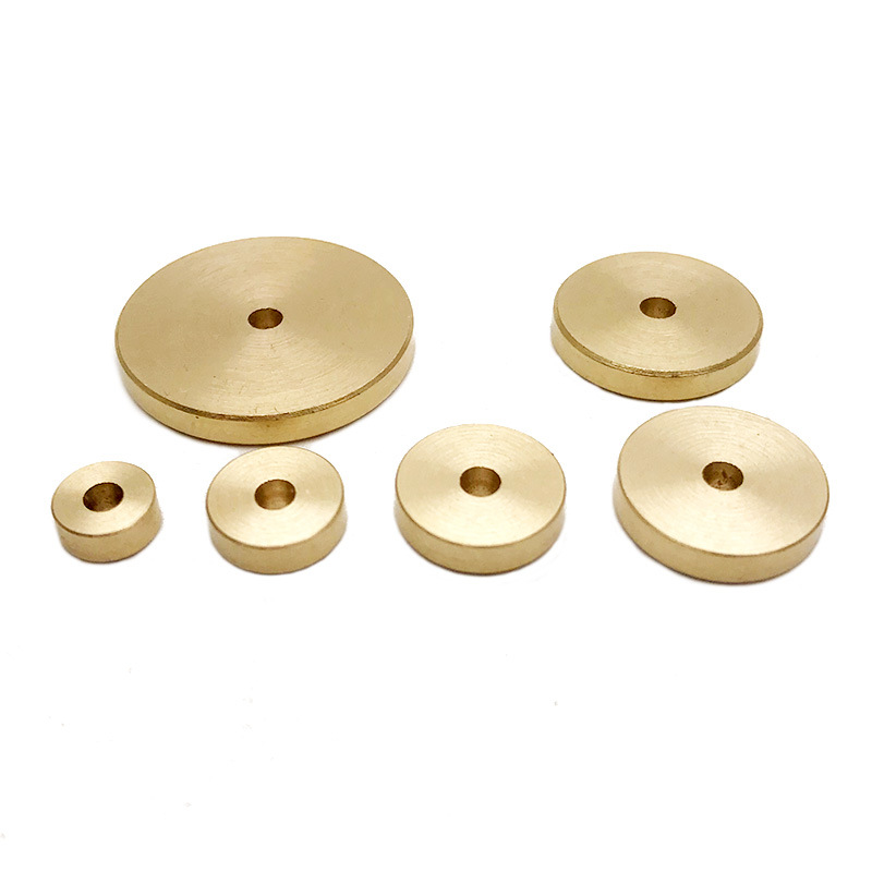 DIY手工皮具划线工具圆形边距规黄铜小巧定线定位规大小号6个一套