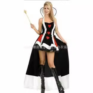 Code Red Heart Queen Queen Costume Halloween Costume Witch Costume Vampire Devil Costume Performance Costume