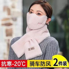 保暖口罩女冬季高颜值新款护颈骑车加厚防风防寒户外骑行围脖面罩