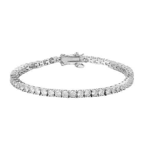 European and American hip-hop single row zircon necklace bracelet full of diamonds duck tongue buckle handmade tennis chain set cross-border wholesale