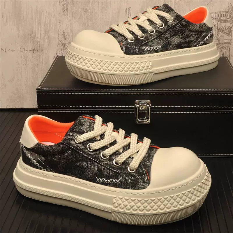 Мужские европейские кроссовки весна-лето 2025, новая европейская мода, деним, большой носок, ультралегкие, модные, на толстой подошве, повседневные.