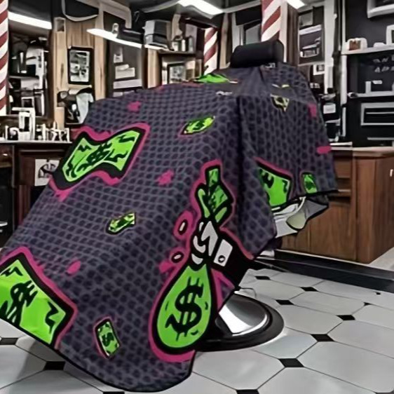 Fábrica personalizada barbería cortar el cabello chaleco teñido calzado herramientas de peluquería domésticas impresión corte de pelo chaleco desechable