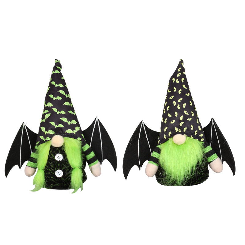 Hong Kong amor transfronterizo de Halloween alas de murciélago muñeca decoración de la ventana muñeca sin rostro muñeca ambiente de vacaciones Accesorios