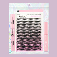 diy lash欧美大容量分段式朵毛自嫁接延长组合套装单簇柔软假睫毛