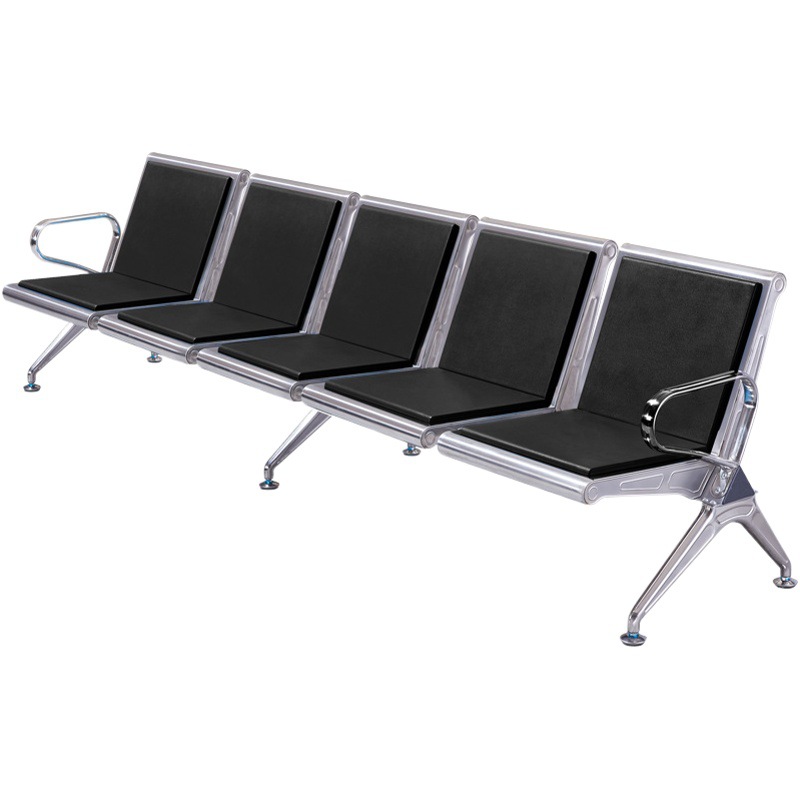 Row Chair Three-Seat Stainless Steel Row Chair Sofa Waiting Chair Infusion Chair Waiting Chair Public Seat Airport Chair