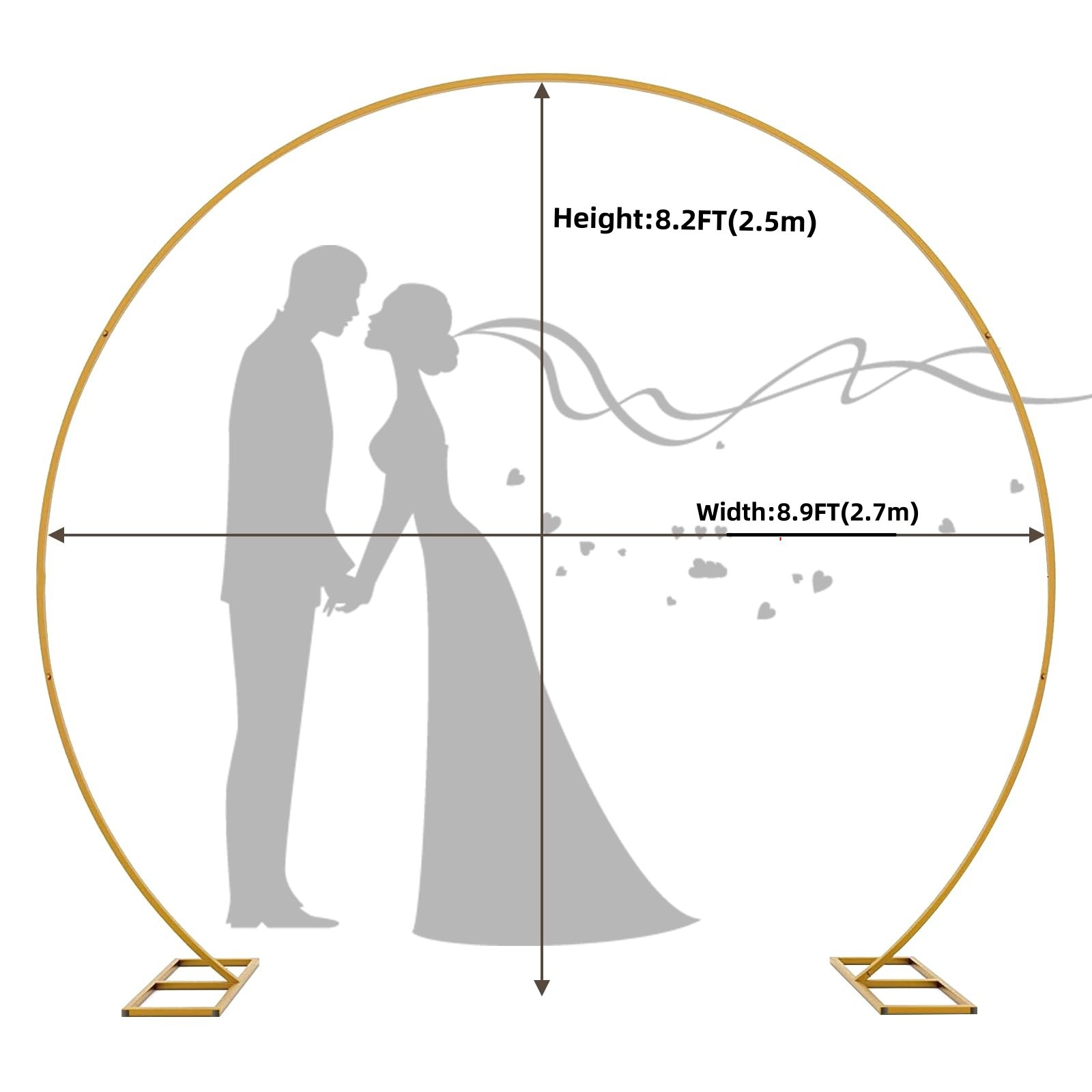 Arco de metal transfronterizo de Amazon, fiesta de cumpleaños de boda, decoración del lugar, accesorios, múltiples arcos al por mayor