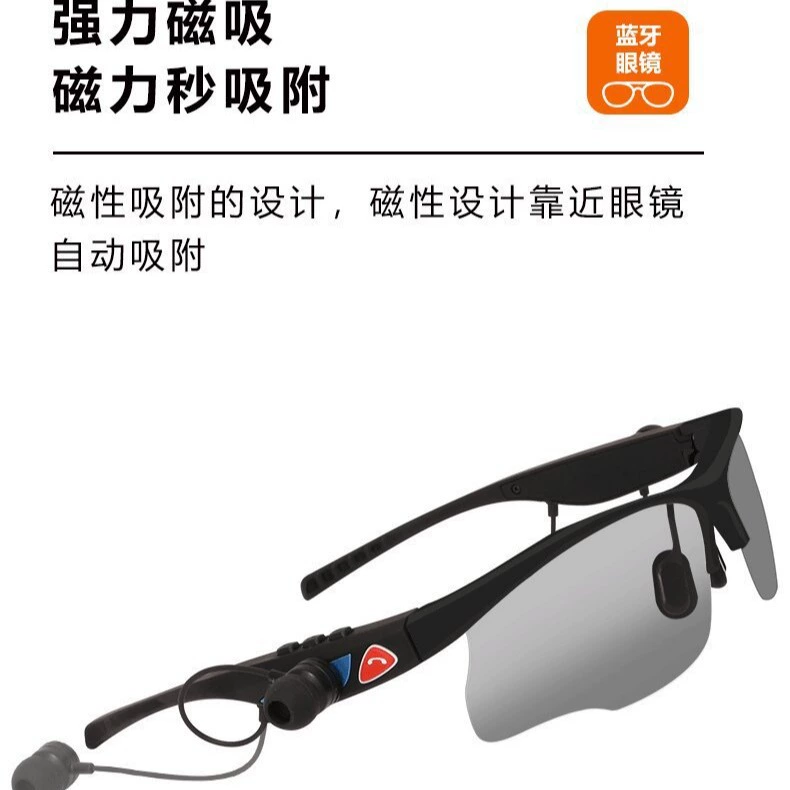 BTglasses Smart Glasses with Bluetooth Headphones, Solar-Powered Sunglasses for Men and Women