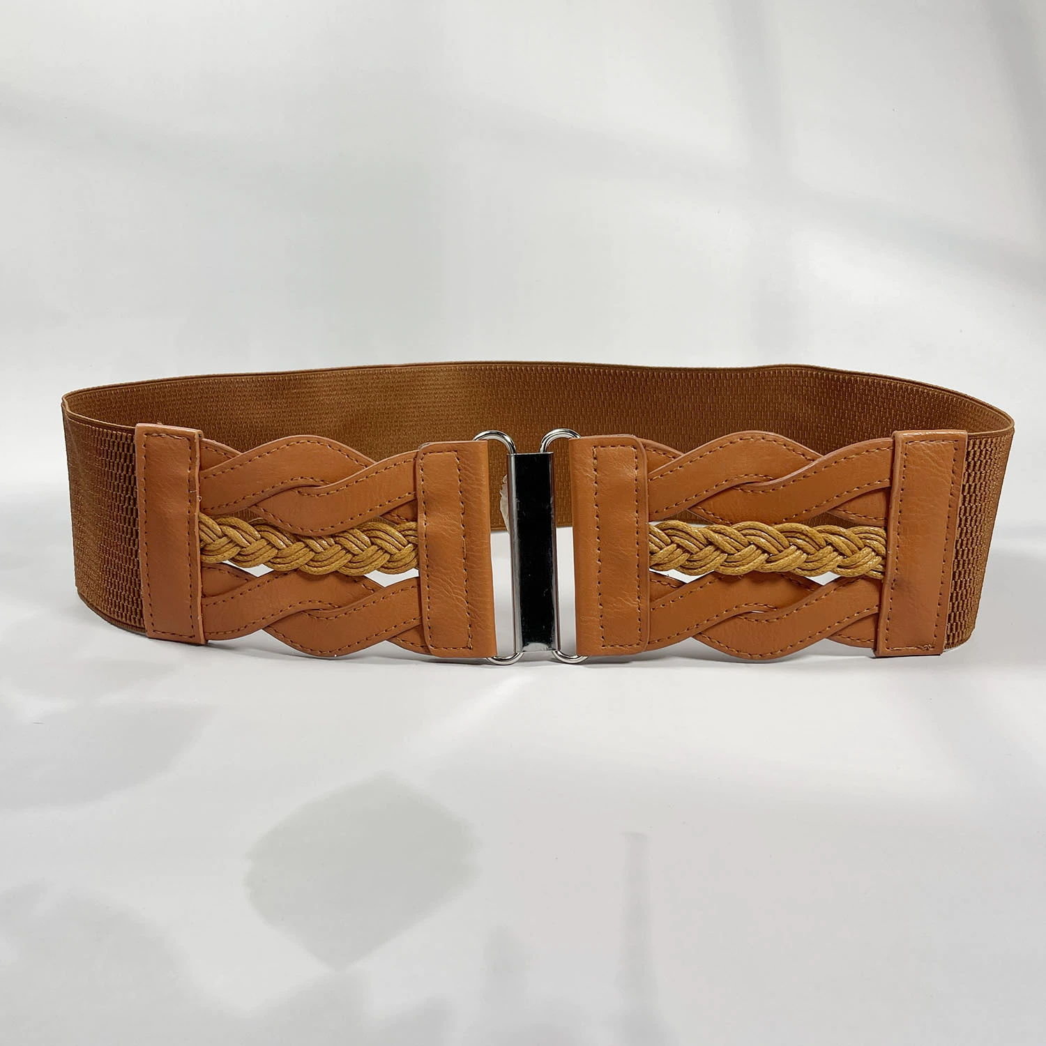 Elastic retro waist belt with pigtail
