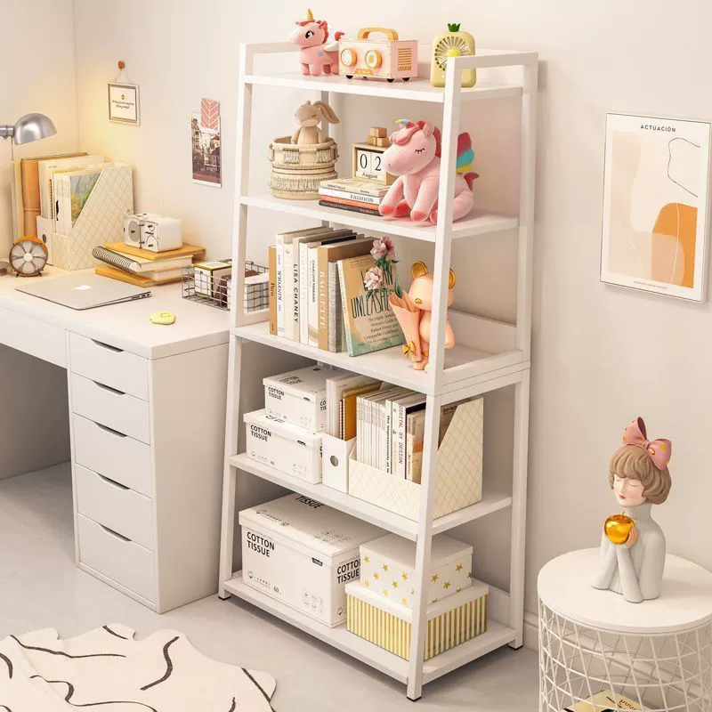 Книжная полка для хранения, напольная, для спальни, дома, простая современная железная стойка для хранения, книжная полка, стальной каркас, к стене