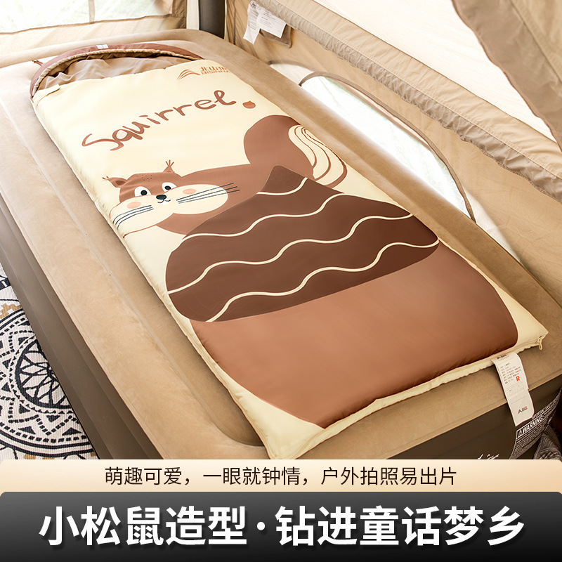 Beishanlang 어린이 침낭 학생 점심 시간 침낭 방한 및 따뜻한 학교 교실 안티 킥 이불 겨울 야외 캠핑
