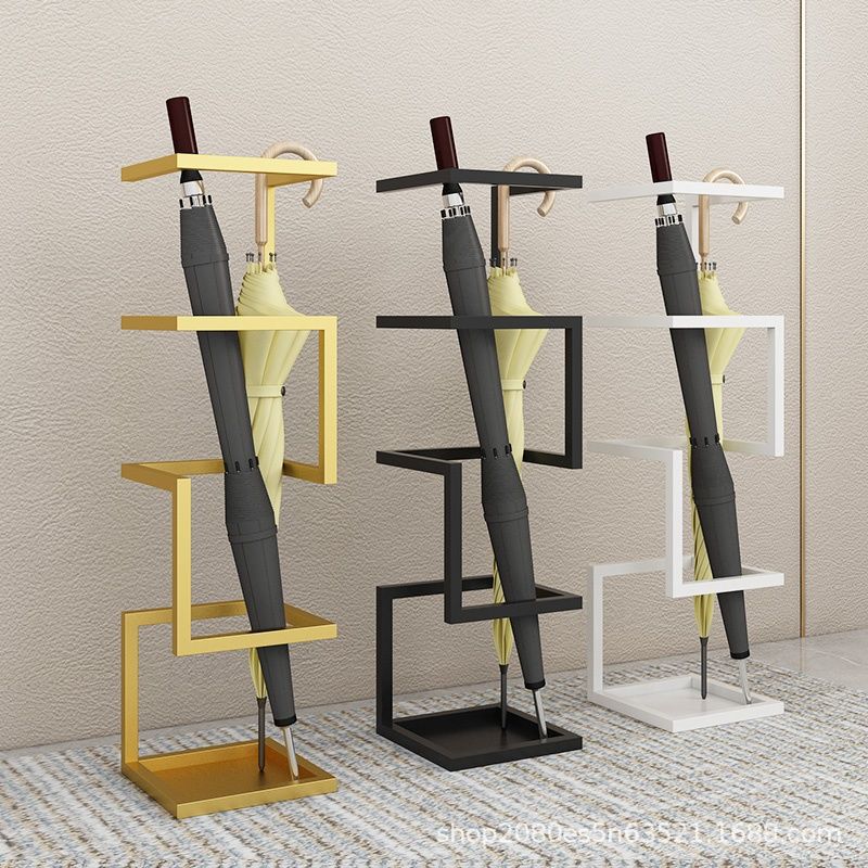 Iron Creative Umbrella Stand Hotel Lobby Home Floor-Standing Rain Gear Umbrella Placement Storage Rack Umbrella Bucket