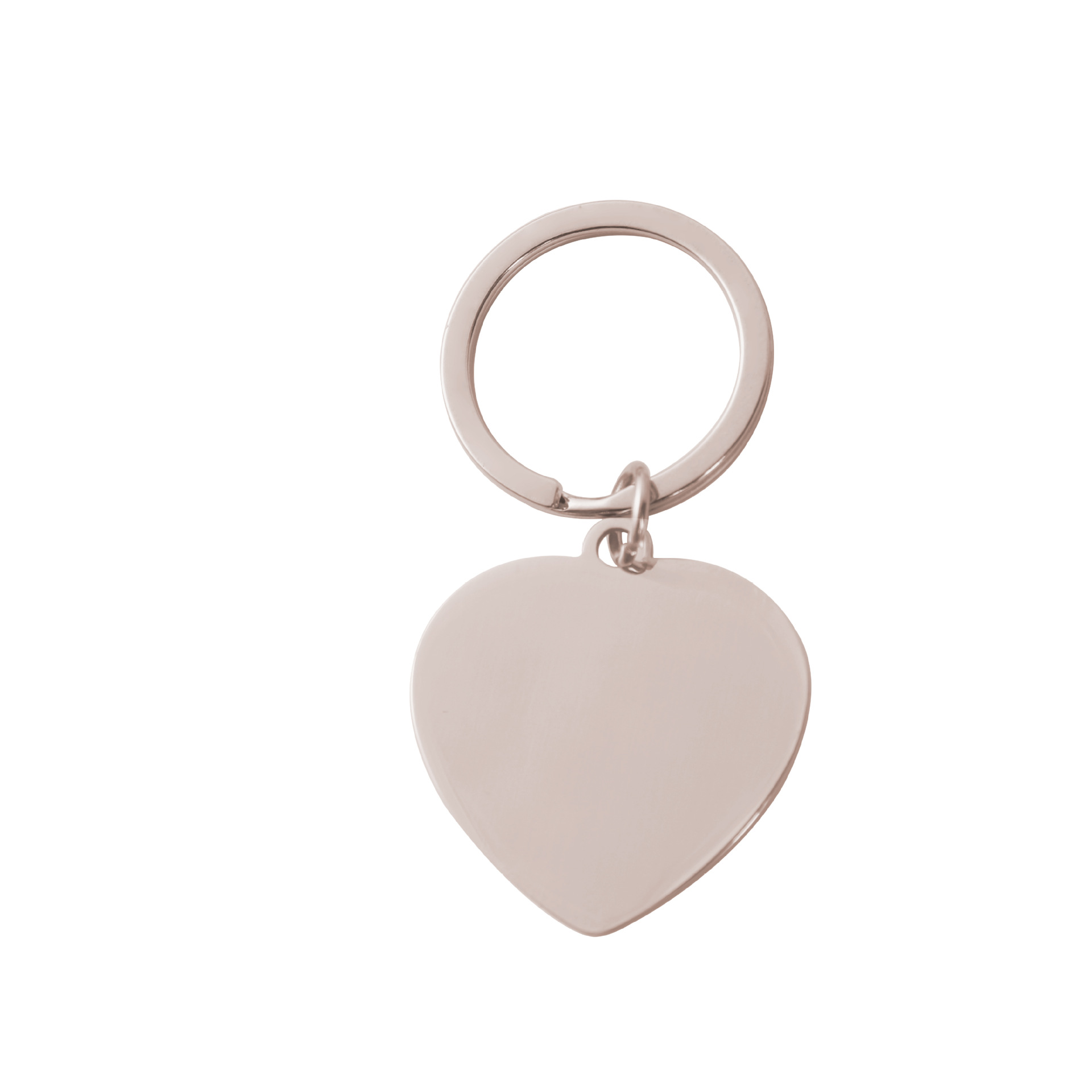 30mm Jewelry Making Size 1 Piece 30mm 304 Stainless Steel Customization Laser Engraving Heart Shape Solid Color Pendant Keychain DIY Jewelry Accessories Keychain