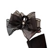 Black hair accessory for princess, advanced crab pin with bow, shark, hairgrip, high-quality style