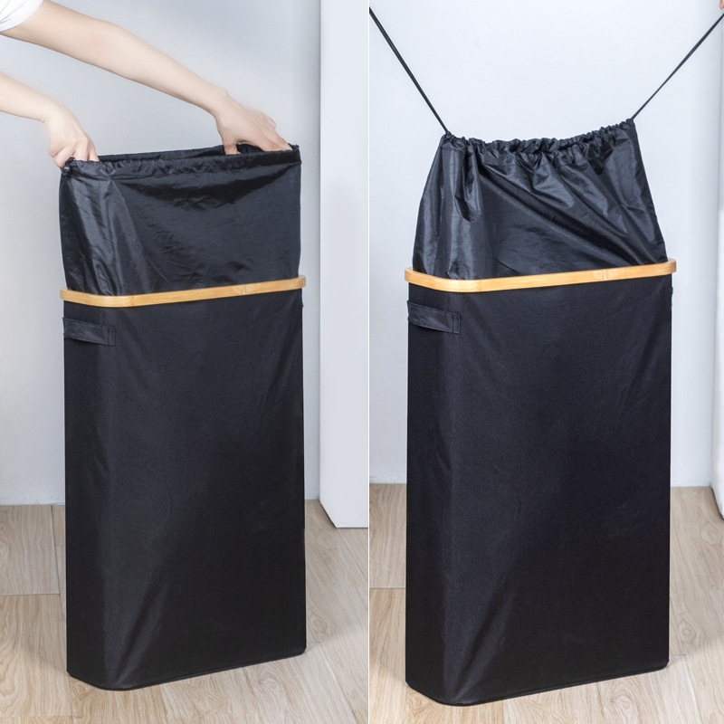 Cesta de ropa sucia transfronteriza con cubierta tela impermeable gran capacidad nan bambú canasta de almacenamiento de lavandería canasta de almacenamiento de chaqueta de tienda de hot pot