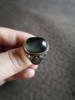 Retro stone inlay, ring, with gem