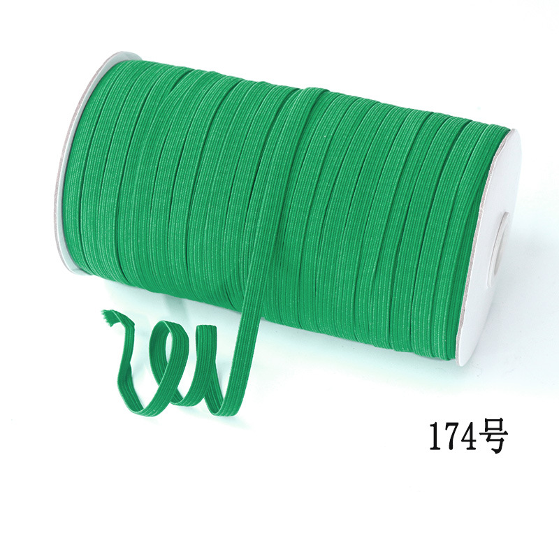 Fabricante color de alta elasticidad 6MM negro y blanco plano estrecho elástico para caminar banda elástica para caminar