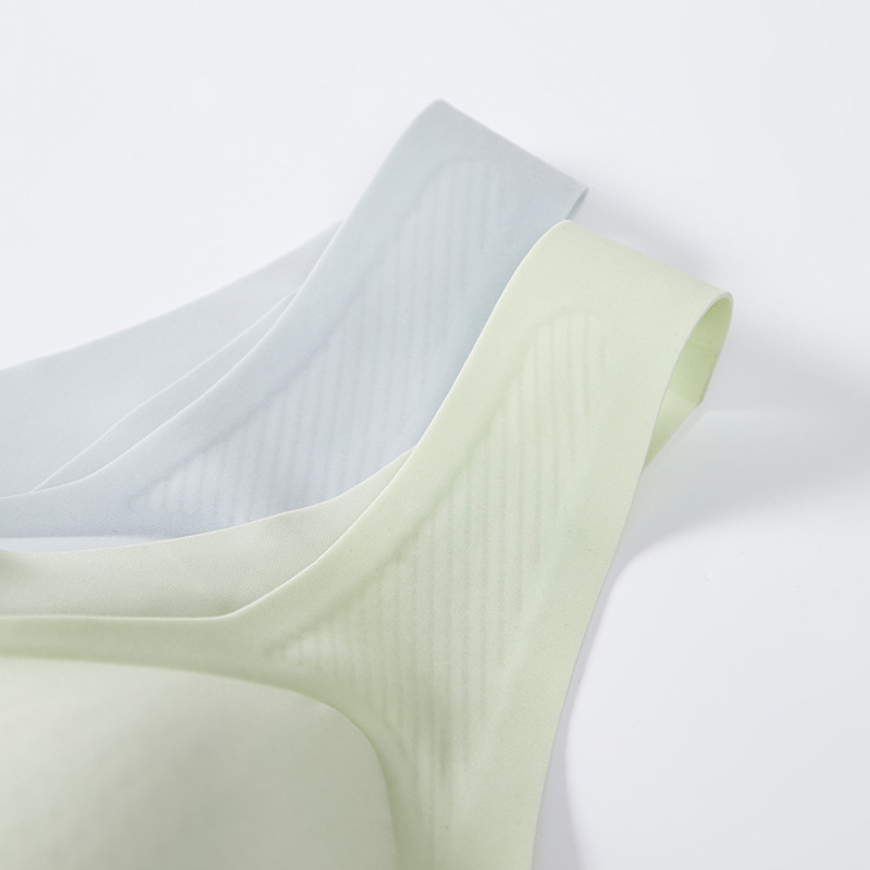 Ou Ruofeng-ropa interior desnuda sin costuras de secado rápido, ropa interior fresca de seda helada, copa fija de gota de agua ligera y transpirable, fábrica de sujetadores para mujer