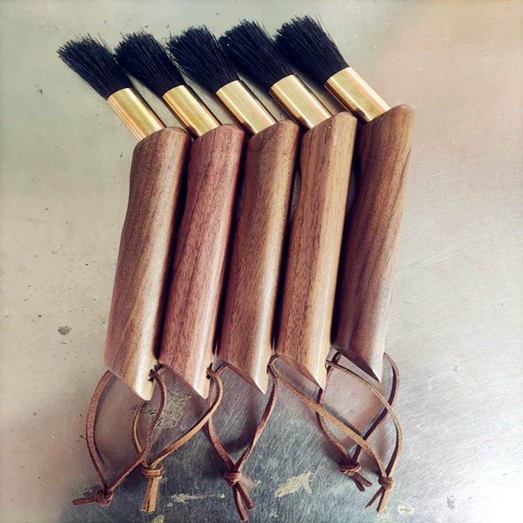 Щетка для чистки кофемашин, натуральная деревянная щетка, щетка из розового дерева, щетка с щетиной из розового дерева, оптовая продажа аксессуаров для кофе, деревянная щетка