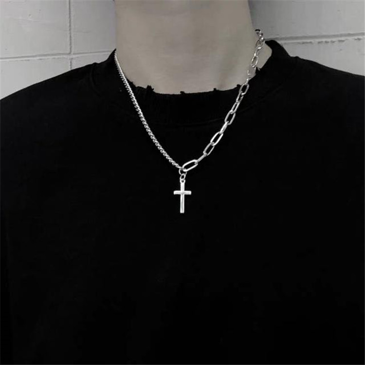 Silver Cross Pendant Necklace