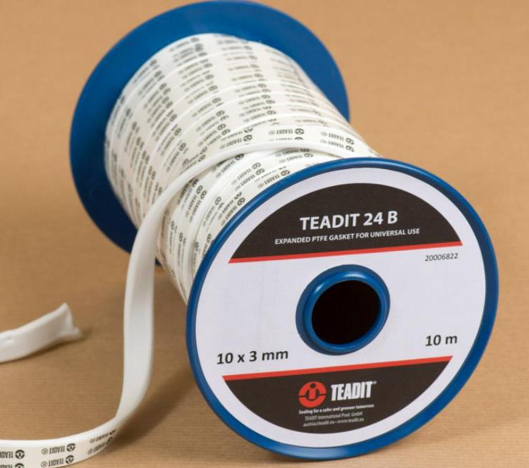 TEADIT 膨胀聚四氟乙烯接缝密封胶 24B 密封剂 14x5mm 25m/线圈