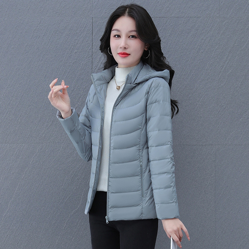 Cross-Border High-End Short down Jacket for Women, Lightweight Winter 2025 New Style, Lightweight Women's Hooded Thin Winter Coat