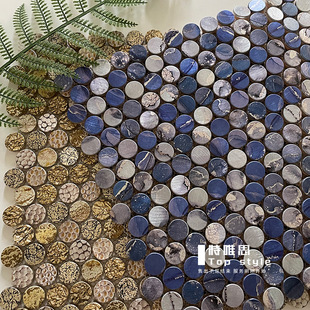 Stainless Steel Wall Tiles Hexagonal Metal Bathroom Mosaic Tiles Green Living Room Kitchen Bathroom Balcony Background Wall