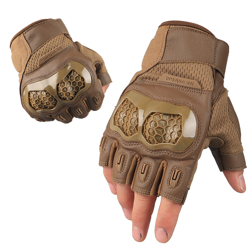 Nuevos guantes deportivos al aire libre de verano antideslizantes, resistentes al desgaste, protección de carcasa blanda, absorción de impactos, a prueba de caídas, guantes tácticos de medio dedo para montar