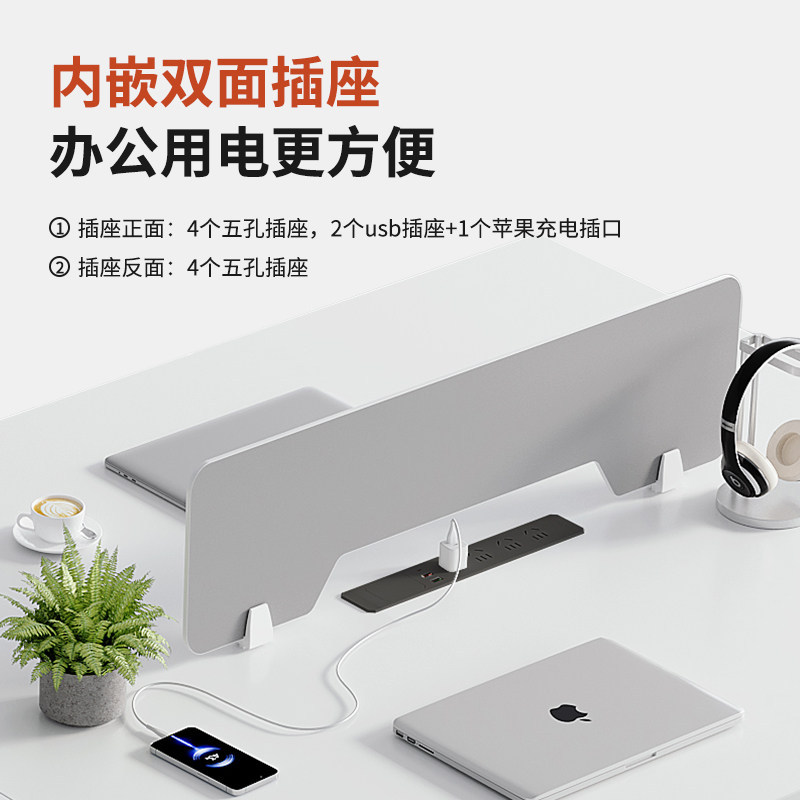 Mesa de cuatro personas de acero blanco puro con gabinete móvil estación de pantalla simple combinación de mesa y silla al por mayor