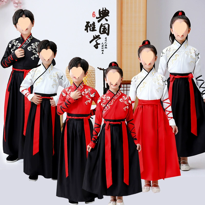 Детский Hanfu Boy Guoxue Boy Guoxue Girks Horse Pen Child Choi Choi Choi Choi Choi Choi Choi